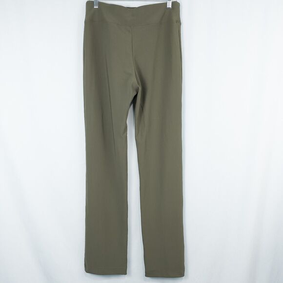 Boston Proper Beyond Travel Pull On Stretch Pants Womens Small Long Olive Green - Picture 2 of 16